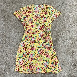 J Crew Floral wrap dress